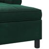 vidaXL Chaise longue avec coussin Vert fonc&eacute; 91 x 157 x 91 cm Velours