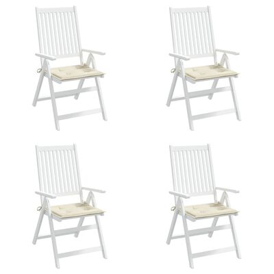 vidaXL Coussins de chaise de jardin 4 pcs crème 50x50x3cm tissu oxford