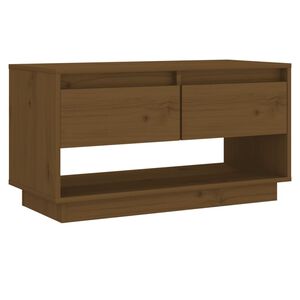 vidaXL Meuble TV Marron miel 74x34x40 cm Bois de pin massif