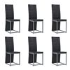 vidaXL Ensemble de mobilier 7 pcs Acier et verre tremp&eacute; Noir