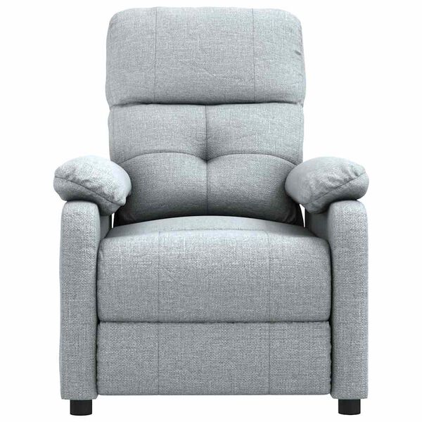 vidaXL Fauteuil de massage Gris clair Tissu