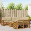 vidaXL Ensembles de canap&eacute;s avec coussin 9 pcs Naturel et Beige