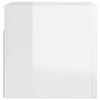 vidaXL Meuble TV mural Blanc brillant 30,5x30x30 cm