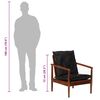 vidaXL Fauteuil noir cuir v&eacute;ritable et bois d'acacia solide