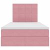 vidaXL Lit avec rangement et matelas Rose 120 x 200 cm Velours