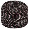 vidaXL Corde utilitaire polyvalente 6 mm 25 m Noir et Rouge PP