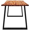 vidaXL Table à manger 140x80x75 cm bois d'acacia solide à bord vif