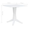 vidaXL Table de Jardin Blanc 70 x 70 x 71.7 cm Plastique