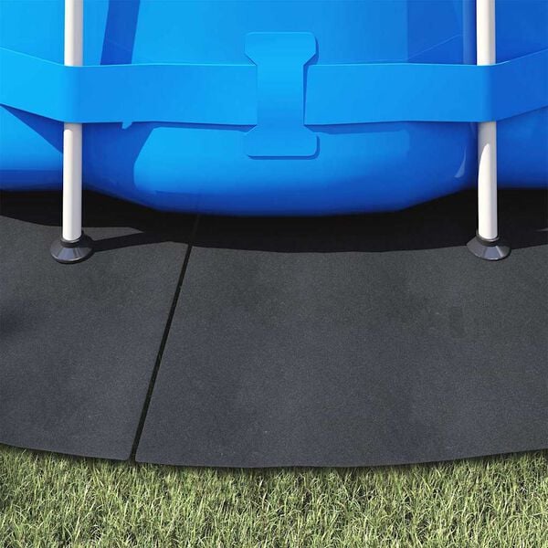 vidaXL Tapis de piscine Noir Ø 428 cm Tissu non tissé