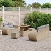 vidaXL Ensemble de canap&eacute; de jardin 8 pcs Beige et Gris clair