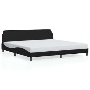vidaXL Cadre de lit Dover noir 200x200 cm similicuir