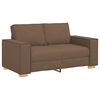 vidaXL Canap&eacute; 3 pcs Marron 220 x 80 x 84 cm Tissu en lin m&eacute;lang&eacute;