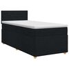 vidaXL Lit boxspring avec matelas Noir 90 x 200 cm Tissu