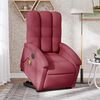 vidaXL Fauteuil inclinable de massage &eacute;lectrique Rouge bordeaux Tissu