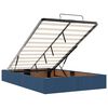 vidaXL Cadre de lit ottoman avec matelas bleu 120x200 cm tissu