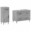 vidaXL Ensemble de 2 meubles de salle de bain HAARLEM Sonoma gris