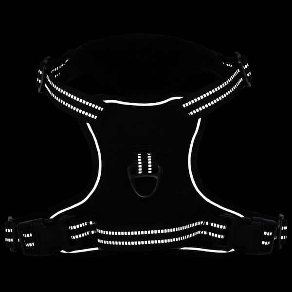 vidaXL Harnais pour chien avec bandes réfléchissantes réglables noir L