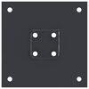 vidaXL Bases de poteau carr&eacute;es 4 pcs anthracite 51x51 mm