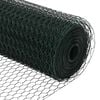 vidaXL Poteau de clôture. Vert 25 x 1,5 m (maille de 13 mm) Acier