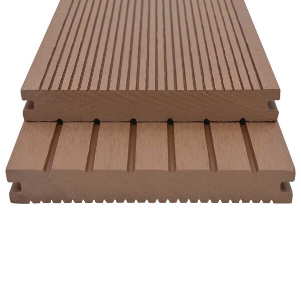 vidaXL Planche de terrasse 6 pcs Marron Clair WPC