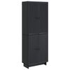 vidaXL Ensemble de Meubles 2 pc Noir Bois d'ing&eacute;nierie