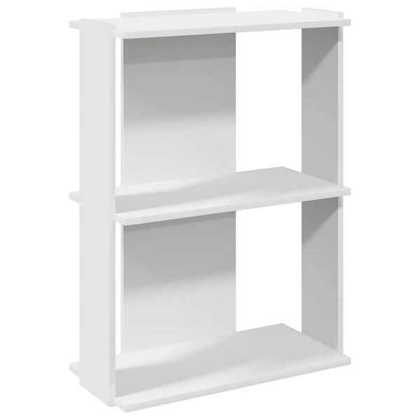 vidaXL Biblioth&egrave;que &agrave; 3 niveaux blanc 60x30x80 cm bois d'ing&eacute;nierie