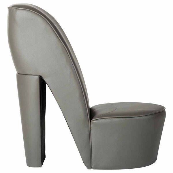 vidaXL Chaise en forme de chaussure &agrave; talon haut Gris Similicuir