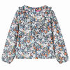 Chemise pour enfants &agrave; manches longues bleu fonc&eacute; 104