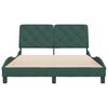 vidaXL Cadre de lit sans matelas vert fonc&eacute; 140x200 cm velours