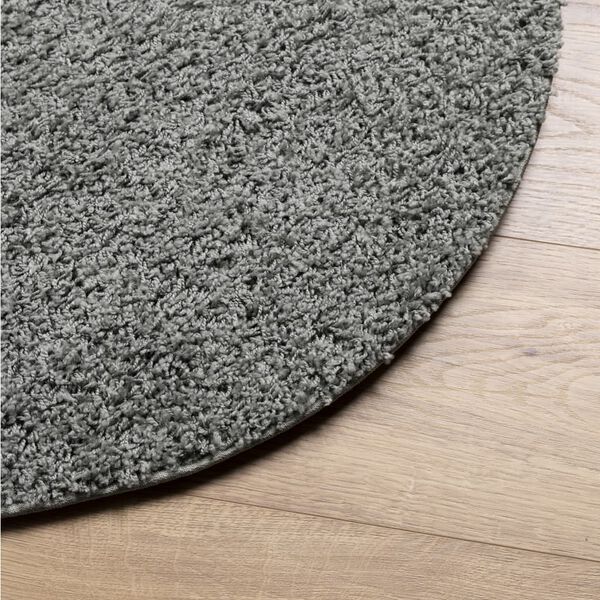 vidaXL Tapis shaggy PAMPLONA poils longs moderne vert &Oslash; 80 cm
