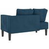 vidaXL Chaise longue avec coussins bleu velours