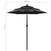 vidaXL Parasol de jardin à 3 niveaux avec mât en aluminium noir