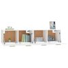 vidaXL Armoires murales 2 pcs Blanc 80x35x36,5 cm Bois d'ing&eacute;nierie