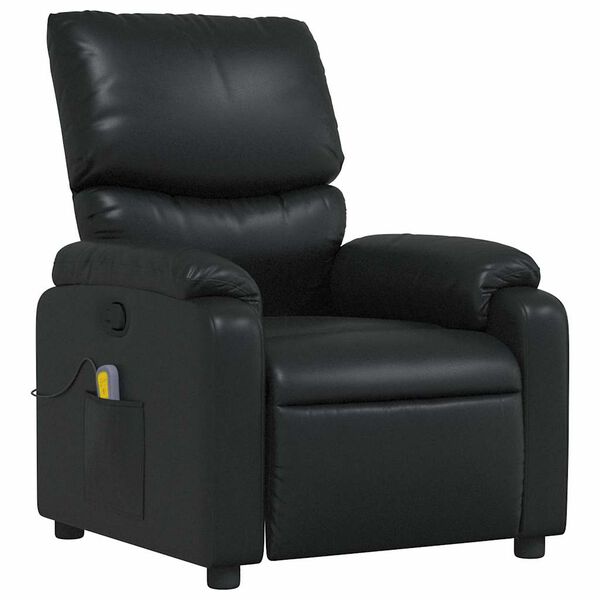 vidaXL Fauteuil de massage inclinable Noir Similicuir