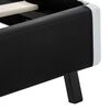 vidaXL Cadre de lit avec LED sans matelas noir similicuir 90x200 cm