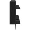 vidaXL Ensemble d'&eacute;tag&egrave;res murales 4 pcs Ch&ecirc;ne noir 65 x 25 x 30 cm