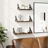 vidaXL Ensemble d'étagères murales 3 pcs chêne fumé bois d'ingénierie