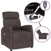vidaXL Fauteuil &eacute;lectrique de massage Marron fonc&eacute; Tissu