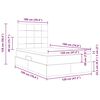 vidaXL Lit avec rangement et matelas Taupe 120 x 190 cm tissu