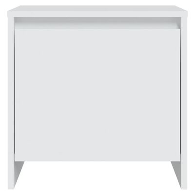 vidaXL Table de chevet blanc 45x34x44,5 cm bois d’ingénierie