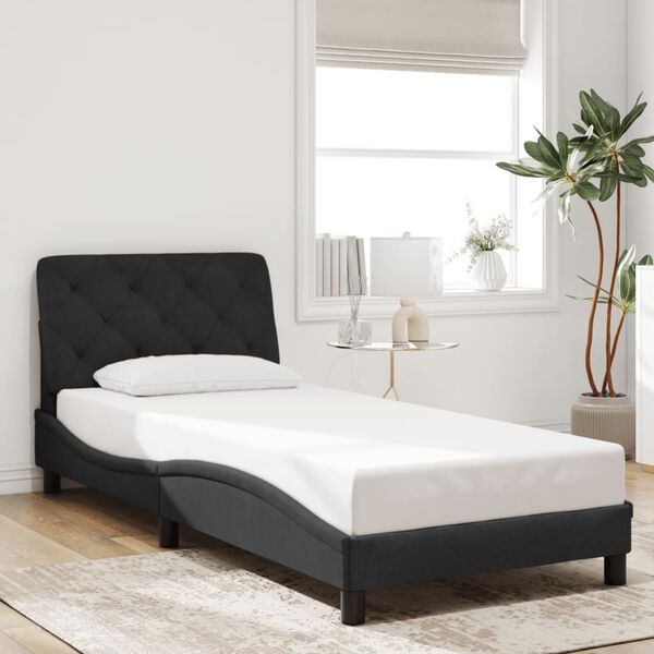vidaXL Cadre de lit sans matelas noir 80x200 cm velours