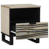 vidaXL Cabinet de chevet avec tiroir Blanc et Noir 40 x 33 x 46 cm