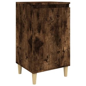 vidaXL Table de chevet ch&ecirc;ne fum&eacute; 40x35x70 cm bois d'ing&eacute;nierie