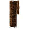vidaXL Buffet haut Ch&ecirc;ne fum&eacute; 34,5x34x180 cm Bois d'ing&eacute;nierie