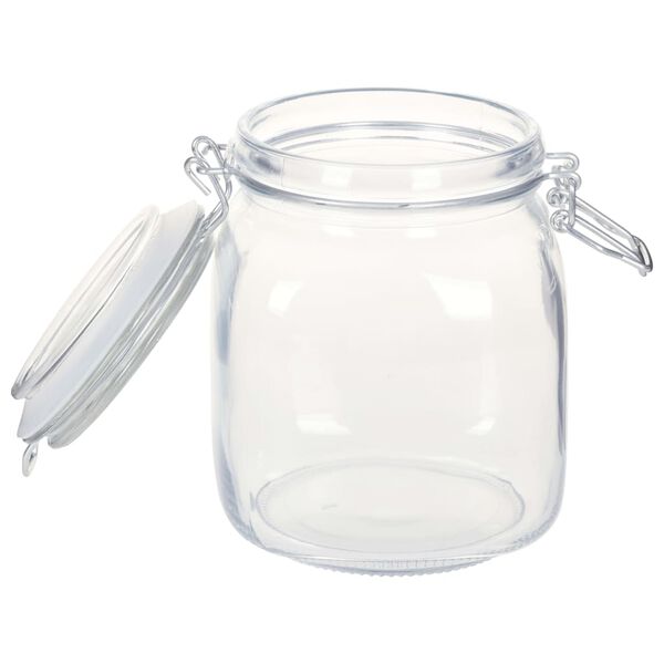 vidaXL Pots en verre avec serrure 12 pcs 1 L