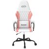 vidaXL Chaise de jeu de massage Blanc et rose Similicuir