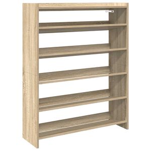 vidaXL &Eacute;tag&egrave;re &agrave; chaussures ch&ecirc;ne sonoma 80x25x100cm bois d'ing&eacute;nierie