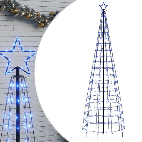 vidaXL Sapin de No&euml;l &agrave; LED avec pointes 570 LED bleu 300 cm