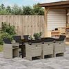 vidaXL Ensemble de salle &agrave; manger pour jardin 9 pcs Gris clair