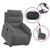 vidaXL Fauteuil de massage inclinable Gris fonc&eacute; Tissu